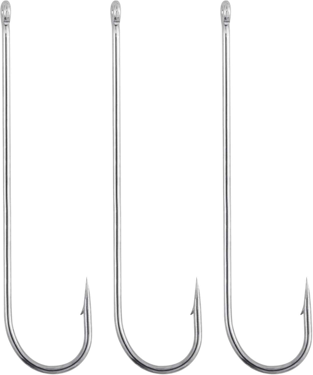 Dr.Fish 100 Pack Aberdeen Hooks Freshwater Fishing Hooks, Extra Long Shank Light Wire, Crappie/Bass/Bream/Bluegill/Panfish Fishing