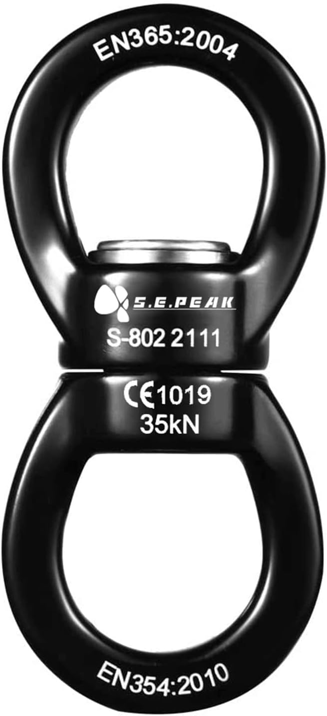 35kN Swing Swivel, CE Certified 360°Rotational Device, Silent Hanging Accessory for Tree Swing, Aerial Dance