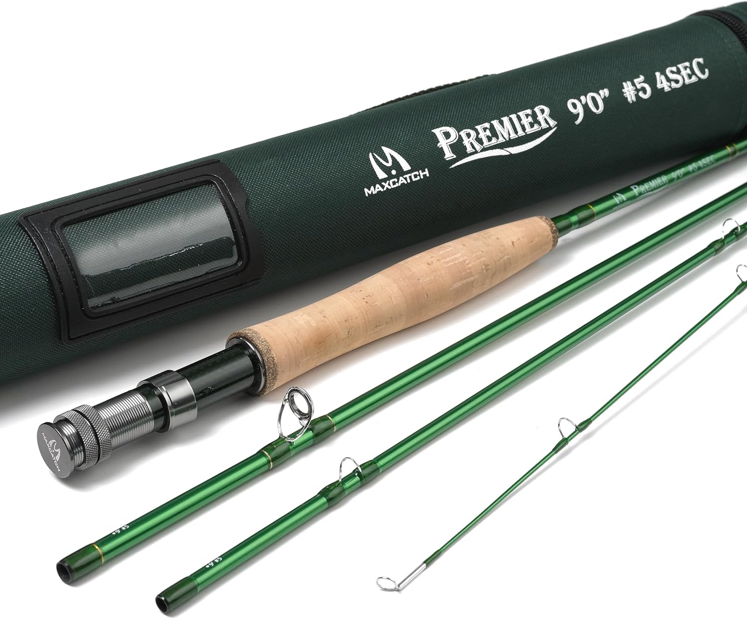 Maxcatch 3-12wt Medium-Fast Action Premier Fly Fishing Rod-IM8 Carbon Blank for High Performance,with AA Cork Grip Hard Chromed Guides